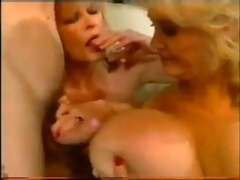 Vintage aunt and mom threesome with big clit